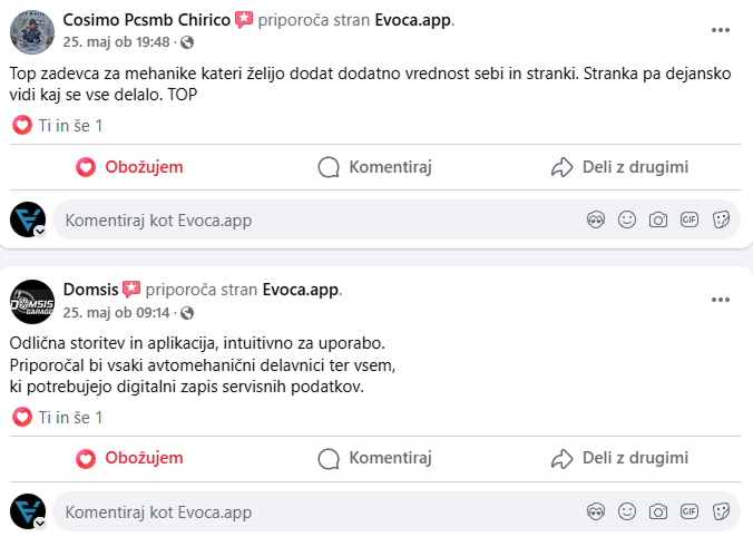 Evoca Dashboard